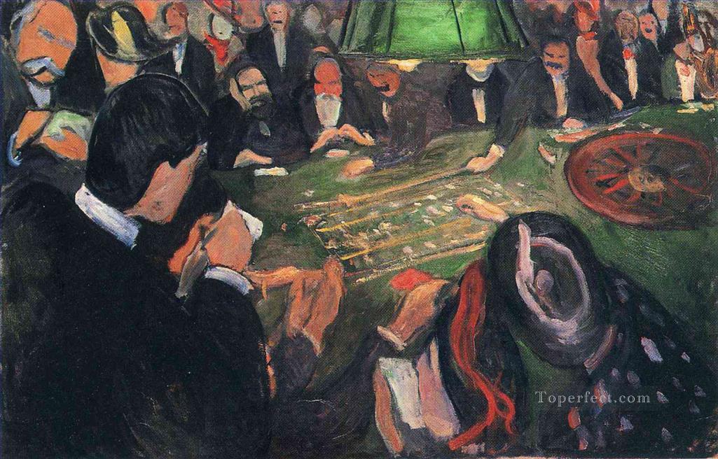 por la ruleta 1892 Edvard Munch Expresionismo Pintura al óleo